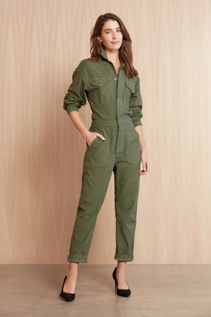 Utility Jumpsuit + Chunky Sandals