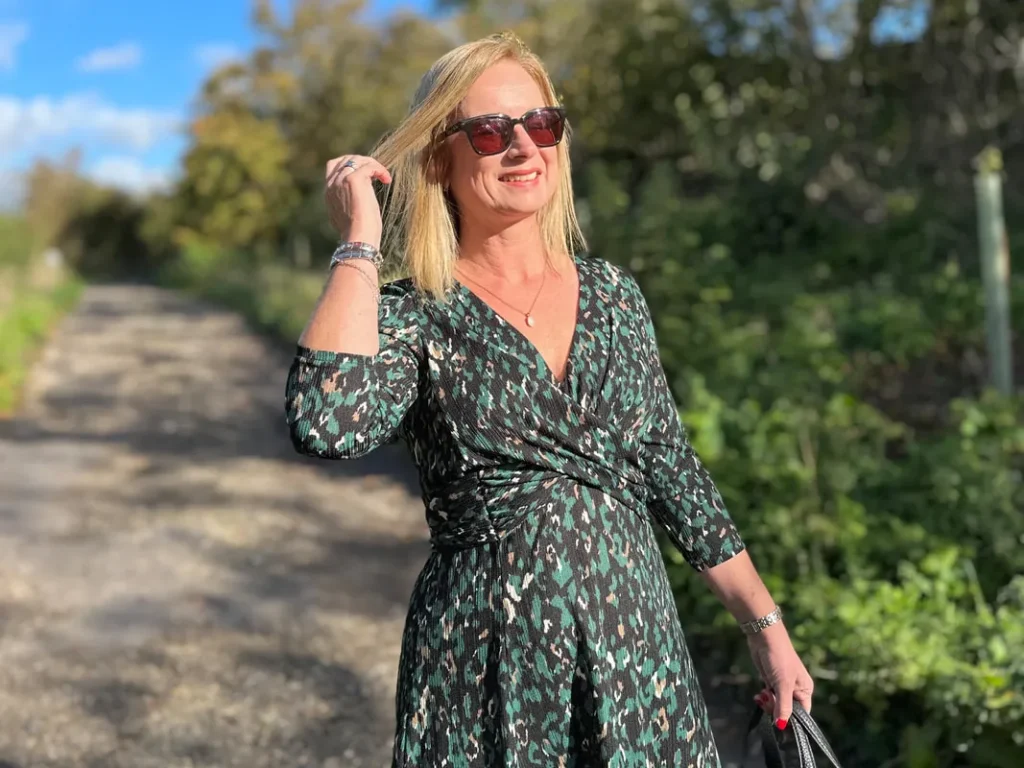 Floral Midi Wrap Dress