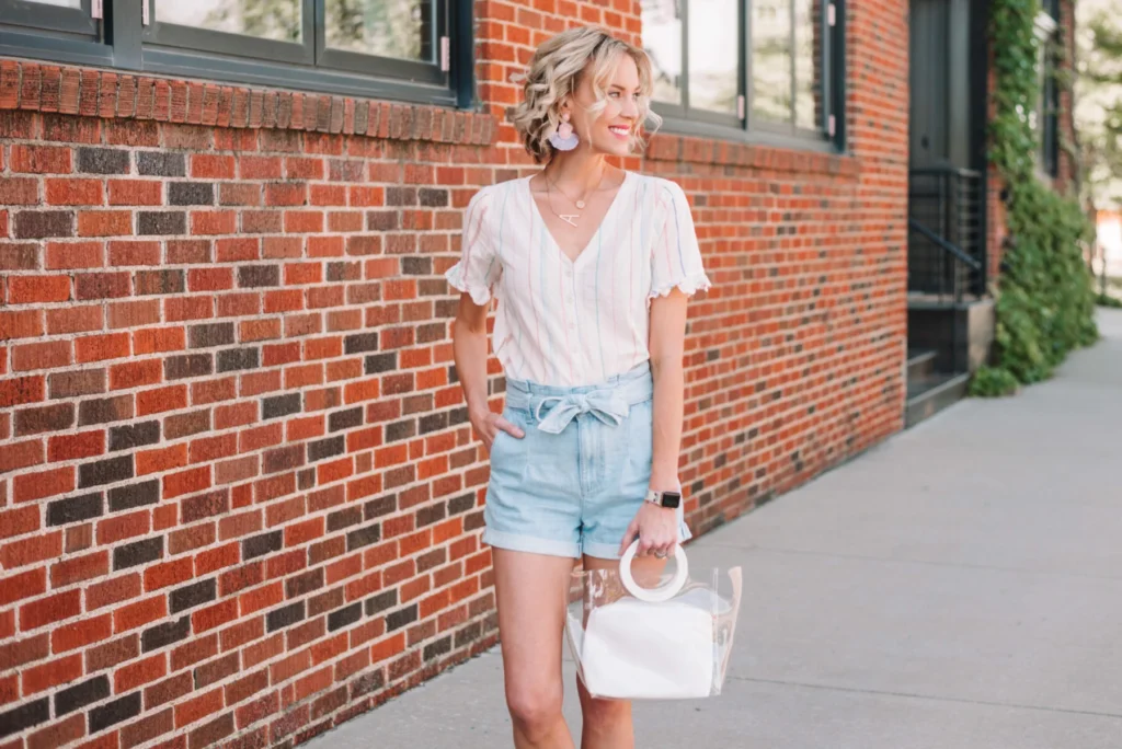 Paperbag Waist Shorts + Blouse