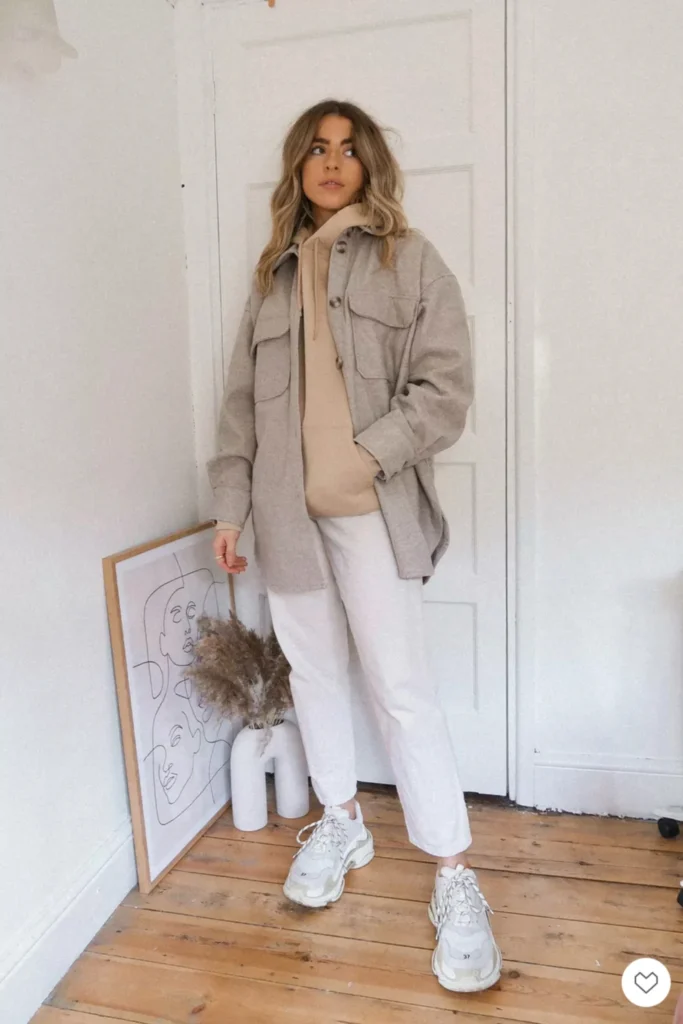 Cozy Chic: Hoodie Dress + Chunky Sneakers