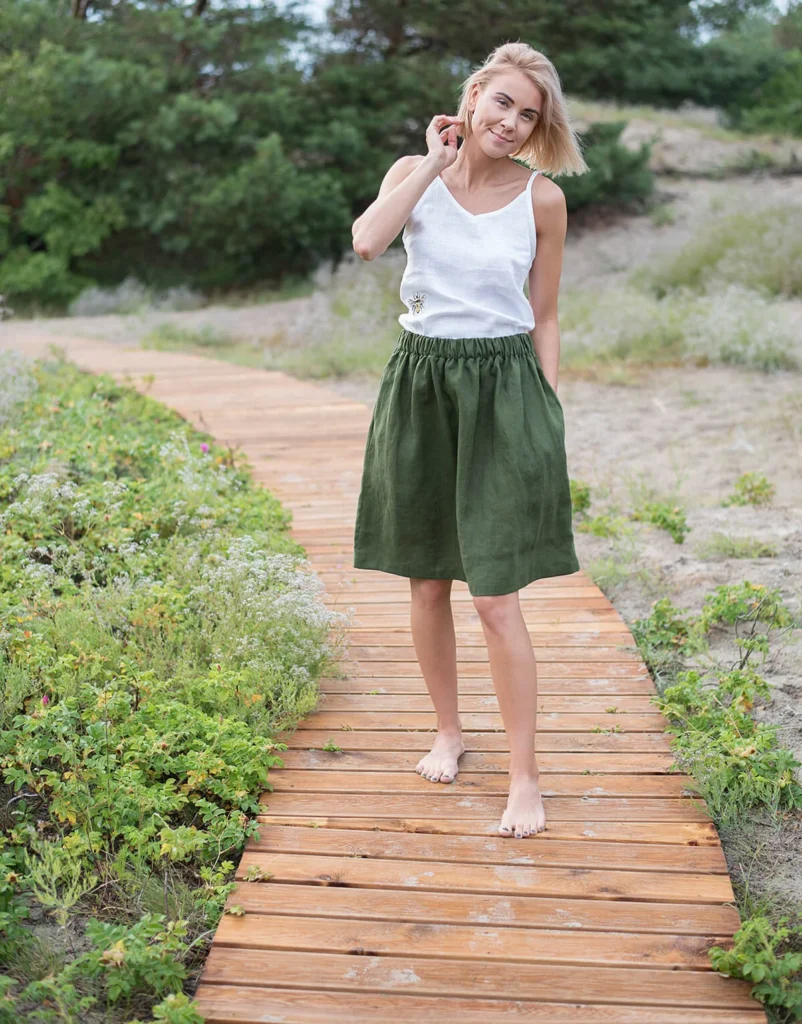 Linen Camisole & Flowy Skirt for Effortless Elegance
