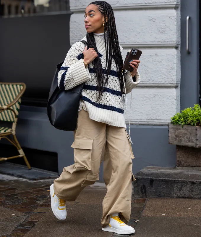 Street-Style Ready: Graphic Tee + Cargo Pants + Chunky Sneakers