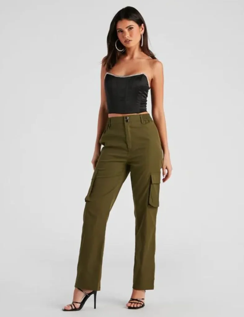 Chic Cargo Pants & Corset Combo