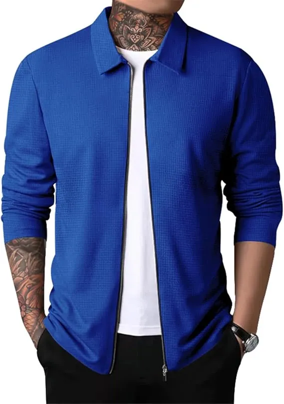 Blue Bomber Jacket Outfit for Smart Casual Style