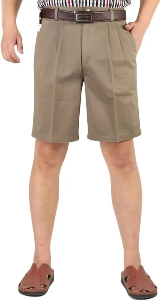 Smart Casual Summer Look: Oxford Shirt with Tailored Shorts & Boat Shoes for Men