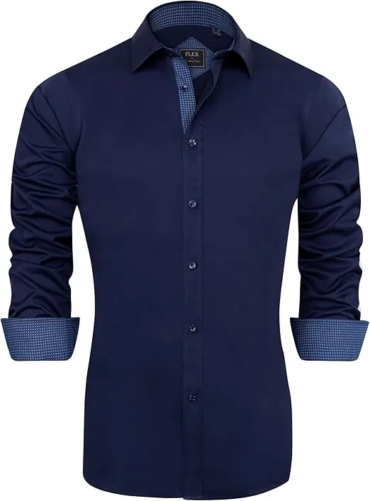 Sharp Navy Shirt Dress Look with a Belted Twist