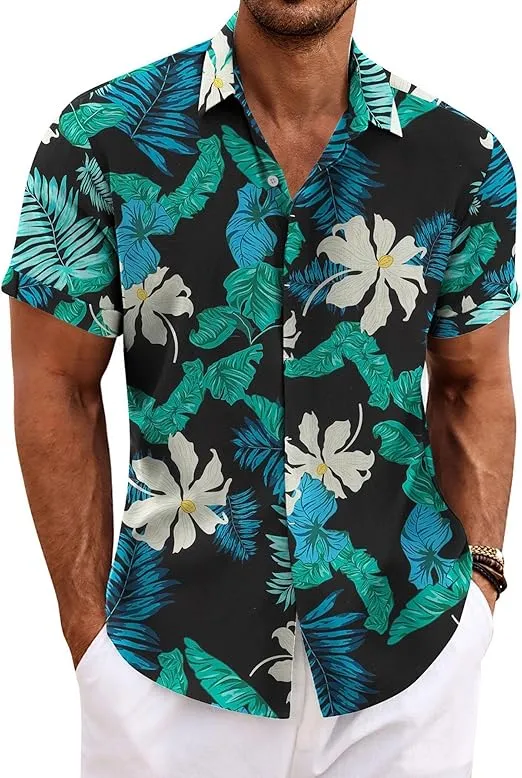 Island Vibes: Tropical Print & Light Denim