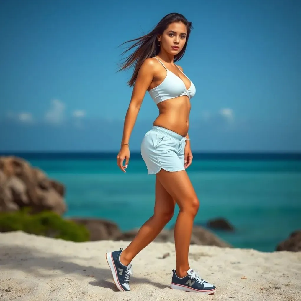 Sporty & Stylish: Bikini Set with Sneakers