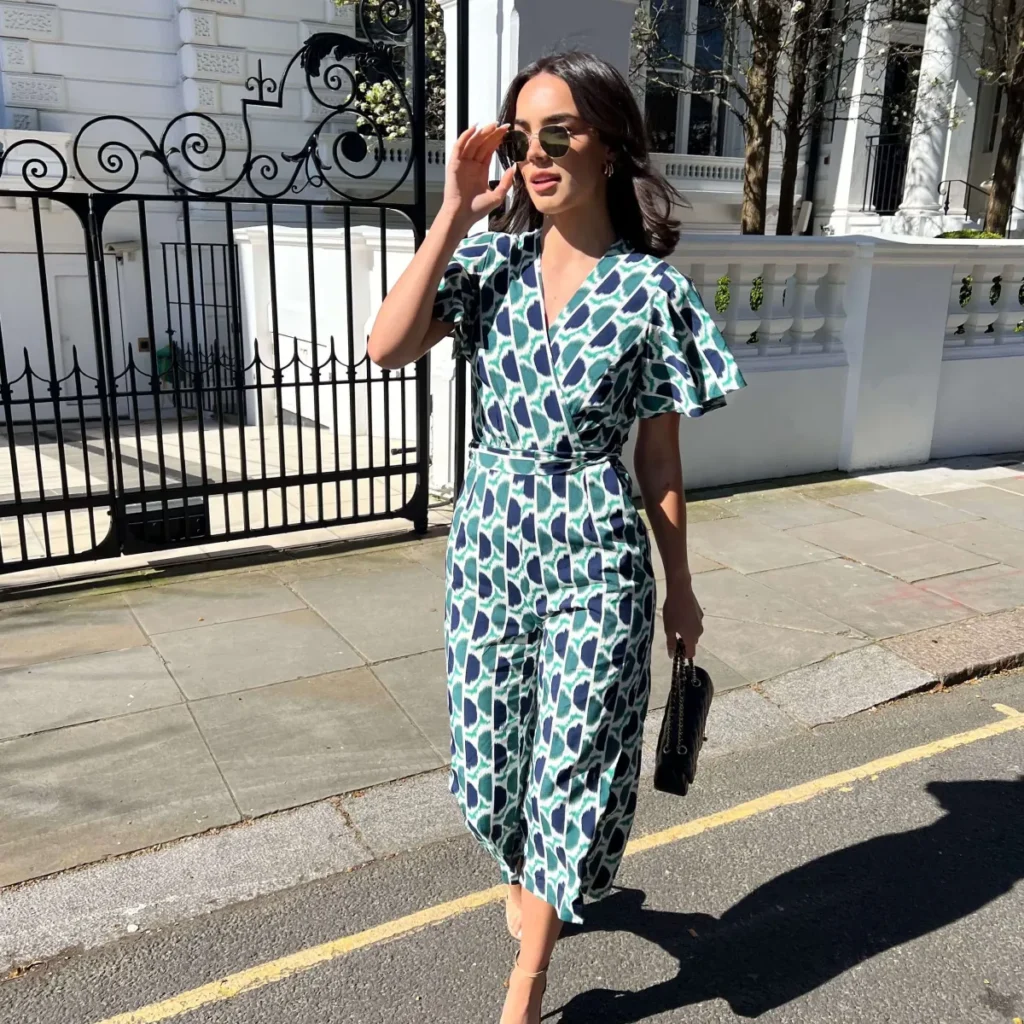Tribal Print Jumpsuit with Boho Accessories